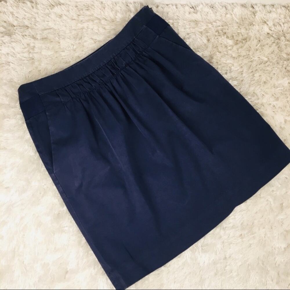 Navy Blue Mini Skirt Banana Republic Sz 2 Cotton